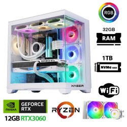 Xaser Sword X100 Ryzen 5 5600 32GB Ram 1TB M.2 NVMe SSD 12GB RTX3060 Sıvı Soğutmalı Oyuncu Bilgisayarı - Xaser