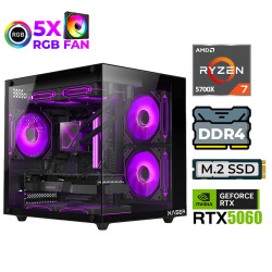 Xaser Sword X50 Mini Ryzen 7 5700X 32GB Ram 1TB M.2 NVMe SSD 8GB RTX5060 Masaüstü Oyuncu Bilgisayarı - 1