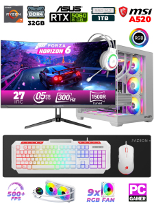 Xaser Sword X55 Ryzen 7 5700X 32GB Ram 1TB M.2 NVMe SSD 8GB RTX5060 Sıvı Soğutmalı 27