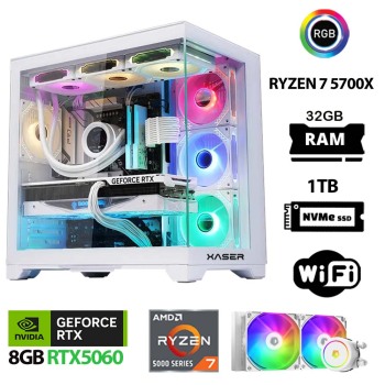 Xaser Sword X60 Ryzen 7 5700X 32GB Ram 1TB M.2 NVMe SSD 8GB RTX5060 Sıvı Soğutmalı Oyuncu Tavsiye Sistem - Xaser