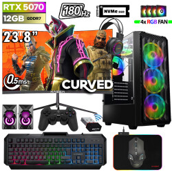 Xaser Thunder x310 i5 14400F 32GB DDR5 Ram 2TB M.2 NVMe SSD 12GB RTX5070 23.8