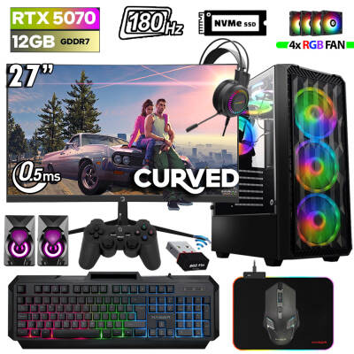 Xaser Thunder x340 i5 14400F 32GB DDR5 Ram 2TB M.2 NVMe SSD 12GB RTX5070 27