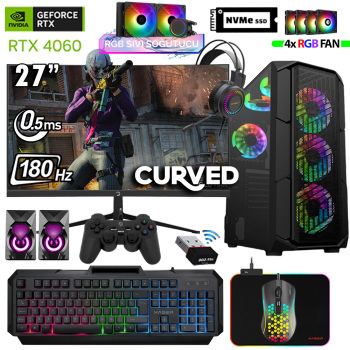 Xaser Thunder x670 Ryzen 7 5700x 32GB Ram 1TB M.2 NVMe SSD 8GB RTX4060 27 180Hz Oyun Hazır Sistem - Xaser