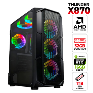 Xaser Thunder x870 Ryzen 7 7800X3D 32GB DDR5 Ram 1TB M.2 NVMe SSD 16GB RTX5060 Ti Sıvı Soğutmalı Oyuncu Tavsiye Sistem - Xaser