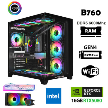 Xaser Velox X430 i7 14700f 64GB DDR5 Ram 2TB M.2 NVMe SSD 16GB RTX5080 Oyuncu Tavsiye Sistem - Xaser