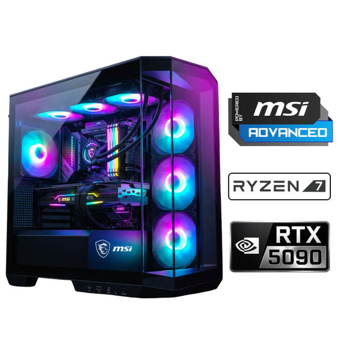 Xaser Velox x550 Ryzen 7 9800X3D 64GB DDR5 Ram 2TB M.2 NVMe SSD 32GB RTX5090 Sıvı Soğutmalı Msı Oyuncu OEM Paket - 1