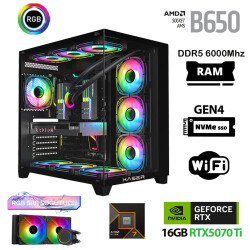 Xaser Velox x70 Ryzen 7 9700x 64GB DDR5 Ram 2TB M.2 NVMe SSD 16GB RTX5070Ti Masaüstü Oyuncu Bilgisayarı - 1