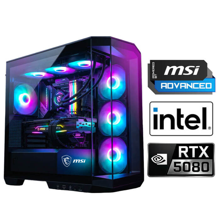 Xaser Velox x710 i9 14900KF 64GB DDR5 Ram 2TB M.2 NVMe SSD 16GB RTX5080 Sıvı Soğutmalı Msı Oyuncu OEM Paket - 1