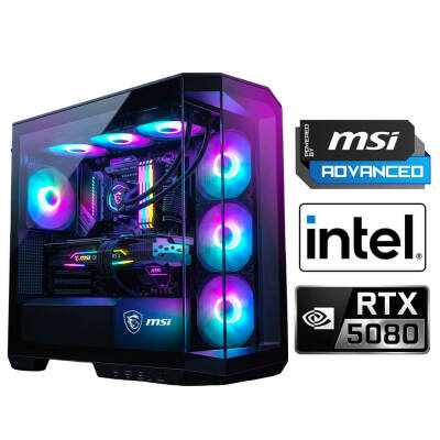 Xaser Velox x720 i9 14900KF 64GB DDR5 Ram 2TB M.2 NVMe SSD 16GB RTX5080 Sıvı Soğutmalı Msı Oyuncu OEM Paket - 1