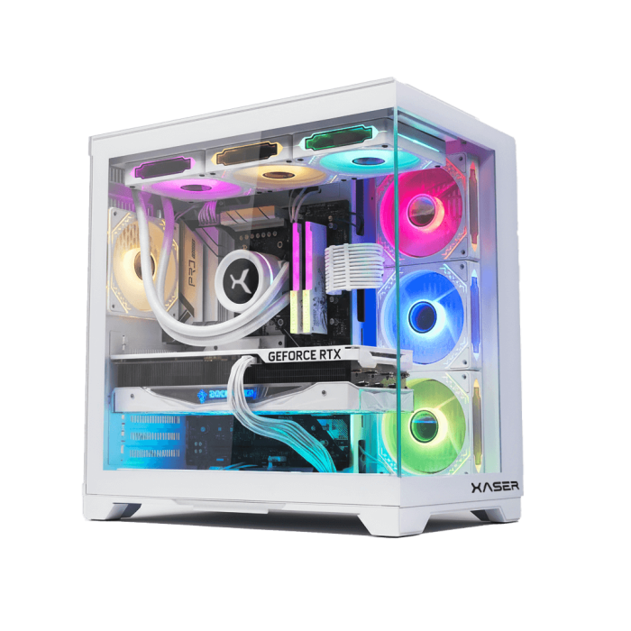 XASER XR20-BEYAZ 7X RGB FAN TUŞ KONTROL (PSU YOK) AKVARYUM KASA - 2
