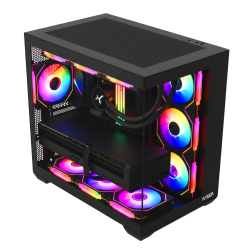 XASER XR20-SİYAH 7X RGB FAN TUŞ KONTROL 750W AKVARYUM KASA - Xaser (1)