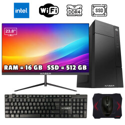 Xaser Xsr1004 i5 7400 16GB Ram 512GB SSD 23.8 Monitör Ofis Hazır Sistem - Xaser