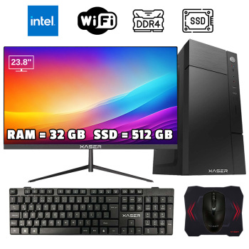 Xaser Xsr1006 i5 7400 32GB Ram 512GB SSD 23.8 Monitör Ofis Hazır Sistem - Xaser