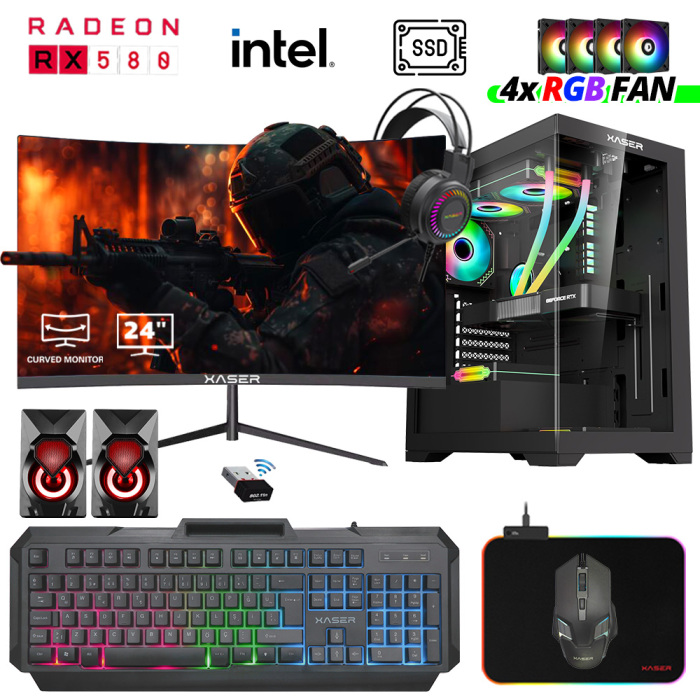 Xaser Xsr1010 i5 7400 16GB Ram 512GB SSD 8GB RX580 Ekran Kartı 24
