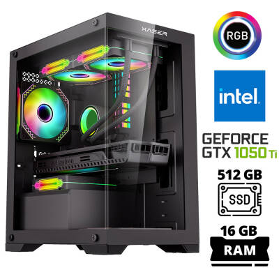 Xaser Xsr1020 i5 7400 16GB Ram 512GB SSD 4GB GTX1050 Ti Ekran Kartı Masaüstü Oyun Bilgisayarı - 1