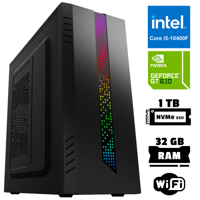 Xaser Xsr1049 i5 10400F 32GB Ram 1TB M.2 NVMe SSD 2GB GT610 Ekran Kartı Ofis Hazır Sistem - 1