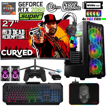 Xaser Xsr1060 Ryzen 7 5700x 16GB Ram 1TB M.2 NVMe SSD 8GB RTX2060 SUPER 27
