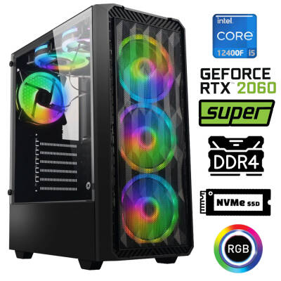 Xaser Xsr1063 i5 12400F 16GB Ram 512GB M.2 NVMe SSD 8GB RTX2060 SUPER Masaüstü Oyuncu Bilgisayarı - 1