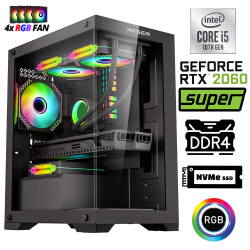 Xaser Xsr1080 i5 10400F 32GB Ram 512GB M.2 NVMe SSD 8GB RTX2060 SUPER Oyuncu Masaüstü Bilgisayarı - Xaser