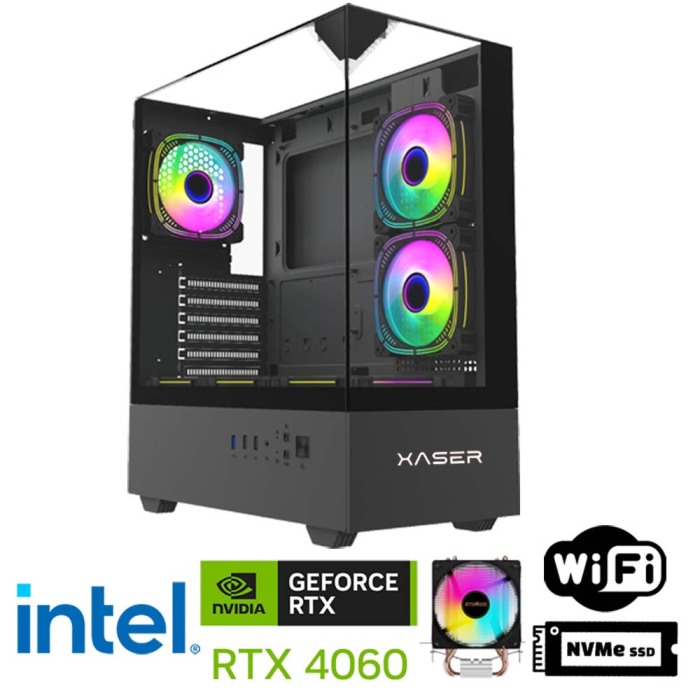 Xaser Xsr1102 i5 14400F 32GB DDR5 Ram 1TB M.2 NVMe SSD 8GB RTX4060 Oyun Hazır Sistem - 1