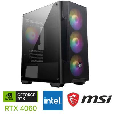 Xaser Xsr1110 i7 14700F 32GB DDR5 Ram 1TB M.2 NVMe SSD 8GB RTX4060 Oyuncu Masaüstü Bilgisayarı - 1