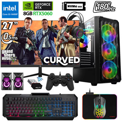 Xaser Xsr1125 i5 14400F 32GB DDR5 Ram 1TB M.2 NVMe SSD 8GB RTX5060 27