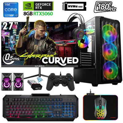 Xaser Xsr1132 i7 12700F 32GB Ram 2TB M.2 NVMe SSD 8GB RTX5060 27