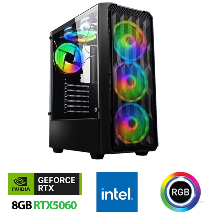 Xaser Xsr1134 i7 14700F 32GB DDR5 Ram 2TB M.2 NVMe SSD 8GB RTX5060 Oyun Hazır Sistem - 1