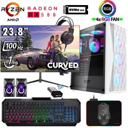 Xaser Xsr1195 Ryzen 5 5500 32GB Ram 1TB M.2 NVMe SSD 8GB RX580 23.8