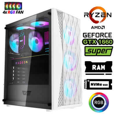 Xaser Xsr1200 Ryzen 5 5500 32GB Ram 1TB M.2 NVMe SSD 6GB GTX1660 Super Masaüstü Oyuncu Bilgisayarı - 1