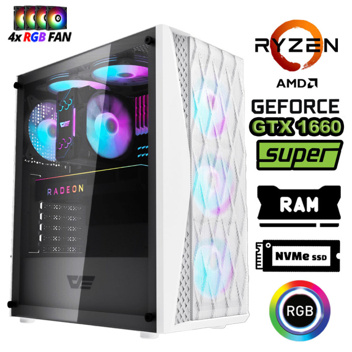 Xaser Xsr1200 Ryzen 5 5500 32GB Ram 1TB M.2 NVMe SSD 6GB GTX1660 Super Oyuncu Tavsiye Sistem - 1