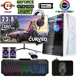 Xaser Xsr1201 Ryzen 5 5500 32GB Ram 1TB M.2 NVMe SSD 6GB GTX1660 Super 23.8