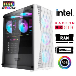 Xaser Xsr1208 i5 12400F 16GB Ram 512GB M.2 NVMe SSD 8GB RX580 256Bit Masaüstü Oyuncu Bilgisayarı - 1