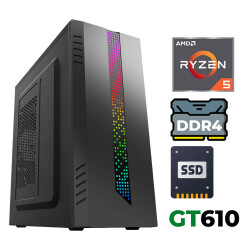 Xaser Xsr1210 Ryzen 5 3600 8GB Ram 256GB SSD 2GB GT610 Ultra Performanslı Ofis Bilgisayarı - Xaser