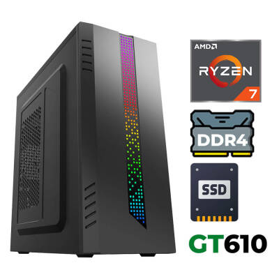 Xaser Xsr1216 Ryzen 7 5700X 32GB Ram 2TB M.2 nvmE SSD 2GB GT610 Ultra Performanslı Ofis Bilgisayarı - 1
