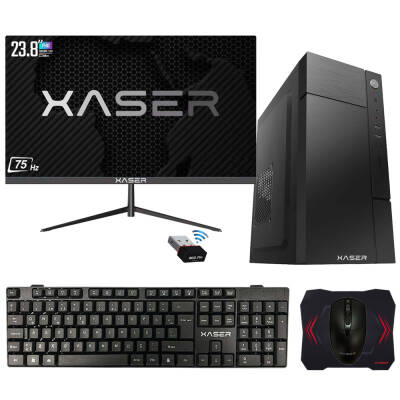 Xaser Xsr380 i3 2100 8GB Ram 512GB SSD 23.8 Monitör Ofis Hazır Sistem - 1