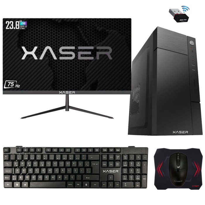 Xaser Xsr424 i7 6700 16GB Ram 256GB SSD 23.8 Monitör Ofis Hazır Sistem - 1