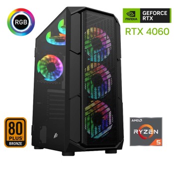 Xaser Xsr442 Ryzen 5 5600 16GB Ram 1TB M.2 NVMe SSD 8GB RTX4060 Ekran Kartı Oyun Hazır Sistem - Xaser