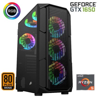 Xaser Narya Xsr471 Ryzen 5 5600 16GB Ram 512GB M.2 NVMe SSD 4GB GTX1650 Ekran Kartı 24