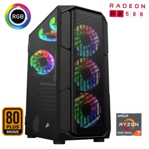 Xaser Xsr496 Ryzen 7 5700x 32GB Ram 512GB M.2 NVMe SSD 8GB RX580 Ekran Kartı Oyun Hazır Sistem - Xaser