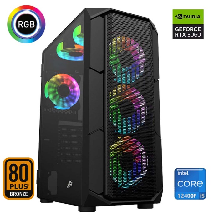 Xaser Xsr579 i5 12400F 32GB Ram 512GB M.2 NVMe SSD 12GB RTX3060 Ekran Kartı Oyun Hazır Sistem - 1