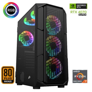 Xaser Xsr640 Ryzen 7 5700x 32GB Ram 1TB M.2 NVMe SSD 12GB RTX4070 SUPER Ekran Kartı Oyun Hazır Sistem - Xaser