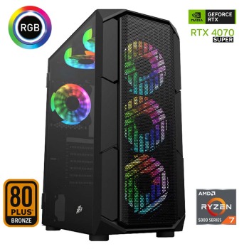 Xaser Xsr640 Ryzen 7 5700x 32GB Ram 1TB M.2 NVMe SSD 12GB RTX4070 SUPER Ekran Kartı Oyun Hazır Sistem - Xaser