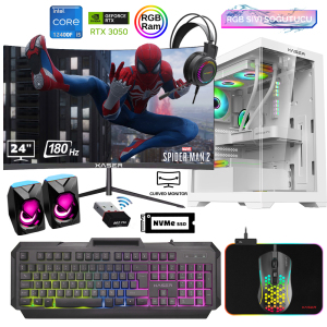 Xaser Xsr797 i5 12400F 16GB Ram 512GB M.2 NVMe SSD 6GB RTX3050 24Curved 180Hz Sıvı Soğutma Oyuncu Tavsiye Sistem - Xaser
