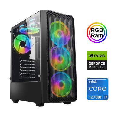 Xaser Xsr880 i7 12700F 16GB Ram 512GB M.2 NVMe SSD 12GB RTX3060 Oyun Hazır Sistem - 1