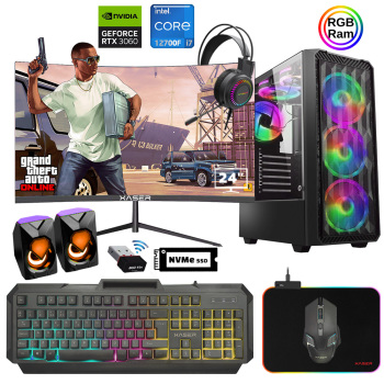 Xaser Xsr885 i7 12700F 16GB Ram 512GB M.2 NVMe SSD 12GB RTX3060 23.8 180Hz Curved Oyuncu Tavsiye Sistem - Xaser