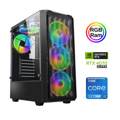 Xaser Xsr888 i7 12700F 16GB Ram 512GB M.2 NVMe SSD 12GB RTX4070 SUPER 23.8 180Hz Curved Oyuncu Tavsiye Sistem - 2