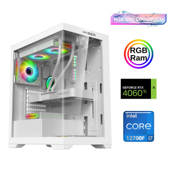Xaser Xsr892 i7 12700F 16GB Ram 512GB M.2 NVMe SSD 8GB RTX4060Ti Oyun Hazır Sistem - Xaser
