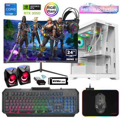 Xaser Xsr894 i7 12700F 16GB Ram 512GB M.2 NVMe SSD 6GB RTX3050 23.8 180Hz Curved Oyuncu Tavsiye Sistem - 1