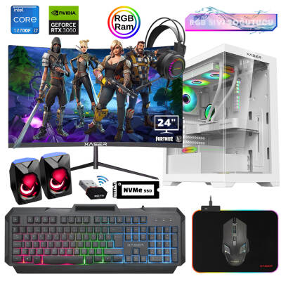 Xaser Xsr895 i7 12700F 16GB Ram 512GB M.2 NVMe SSD 12GB RTX3060 23.8 180Hz Curved Oyuncu Tavsiye Sistem - 1